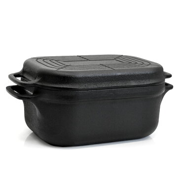 即納可【あす楽対応】南部鉄器 ダッチオーブン BSポット 蓋でも焼ける!2wayタイプ 鉄鍋 フライパン グリルパン ステーキ皿 煮込み鍋 深型IH対応 ガスコンロ対応 オーブン対応
