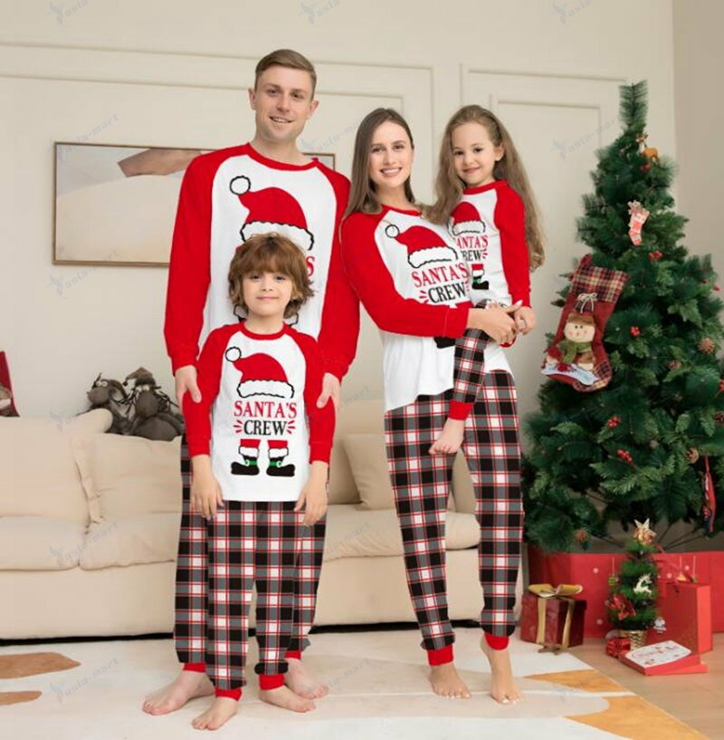 親子ペアパジャマ ルームウェア上下セットアップ 大人パジャマ サンタクロース 家族お揃い 部屋着 長袖パジャマ上下セット写真撮影 家族お揃い パジャマ Christmas親子ペアルームウェアベビー子供ママパパ家族部屋着長袖パジャマ上下セッS-4XL 80cm-160cm ベビーサイズ