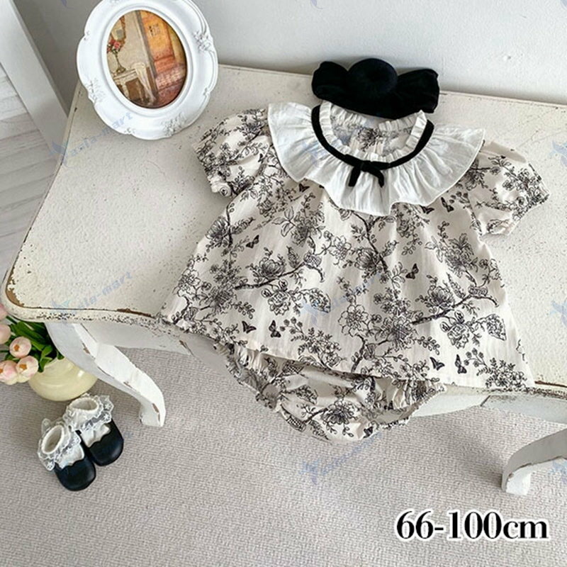 アンティーク柄ベビーセットアップ女の子 赤ちゃん お宮参り 退院 出産祝い ベビー 新生児 プレゼント ギフト 晴れ着 写真撮影 退院着 お食い初め 御祝 お祝い 韓国子供服 服 春 夏 秋 冬 ナチュラル 66cm73cm 80cm 90cm