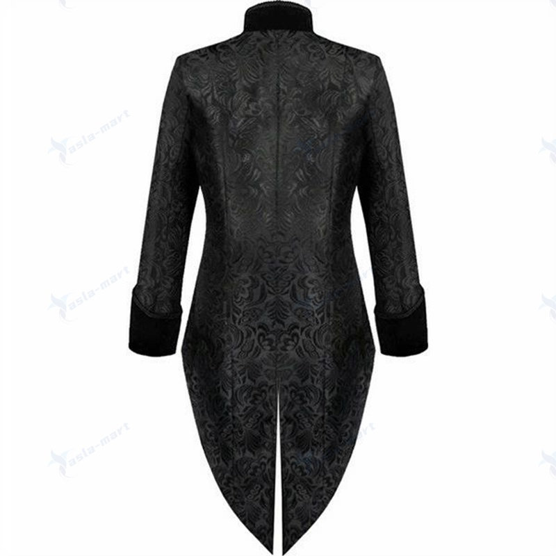 メンズ ジャケット アウター ベルベット 大きいサイズ 燕尾服 タキシード 王子様 ステージ衣装 舞台 演出 貴族 コスプレ 衣装 オペラ用衣装 男性 大人 忘年会 イベント 発表会 演奏会 司会者 かっこいい ハロウィン 文化祭 学園祭 黒