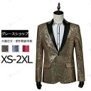 ダンス 衣装 ジャケット タキシード 大人 忘年会 メンズ ステージ スパンコール ウェア ハロウィン おしゃれ ジャージ 舞台 【サイズ有XS/S/M/L/X...