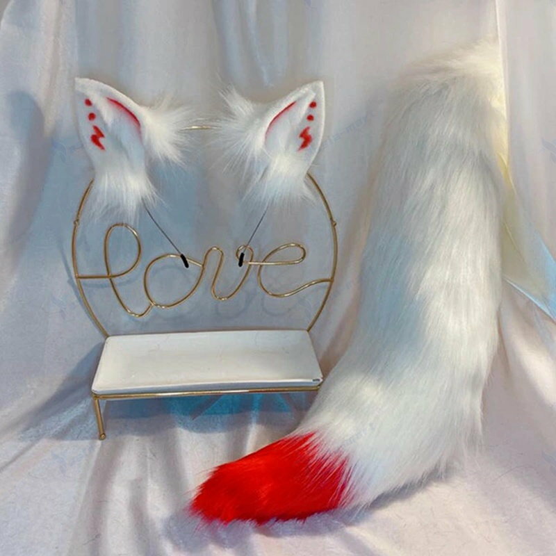 コスプレ道具 ハロウィン 狐 尻尾 耳 手作り もこもこ 文化祭 学園祭 パーティー COSPLAY コスチューム アクセサリー ハロウィン cosplay用 耳追加可