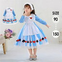 キッズ子供用 ハロウィン仮装衣装 メイド服プリンセスドレス ワンピース ブルー かわいい サイズ 90 100 110 120 130 140 150cm パーティーイベント用 着やすい フィット感良い 肌に優しい素材 軽量 動きやすい 演出効果豊か 雰囲気出し最適