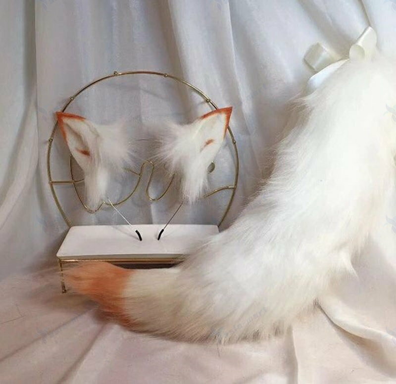 コスプレ道具アクセサリー 狐耳尻尾 手作りもこもこ コスチューム用 ハロウィン文化祭学園祭 パーティー向け 手触り良い 装着しやすい 取り外し簡単 演出効果豊か 雰囲気出しに最適 男女兼用 持ち運び便利 軽量 肌に優しい素材