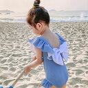 「Fashion THE SALE」半額 子供キッズ 水着 バックちょう結び ビキニ ワンピース スイムウェア 水泳 スイミング 水遊び スクール 水着 ガールズ 女の子 幼稚園 小学生 動きやすい 練習着 可愛い ビーチみずぎ