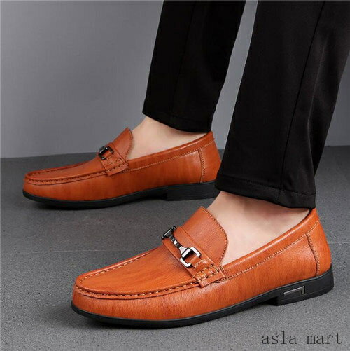 【8.1 ポイント20倍】メンズ スリッポン ビジネスシューズ 紳士靴 ローファー ウォーキングシューズ 通勤靴 歩きやすい 軽量 クッション性 快適 ビジネス フォーマル カジュアル 革靴 合成皮革 滑り止め 疲れにくい 通勤 通学 オフィス