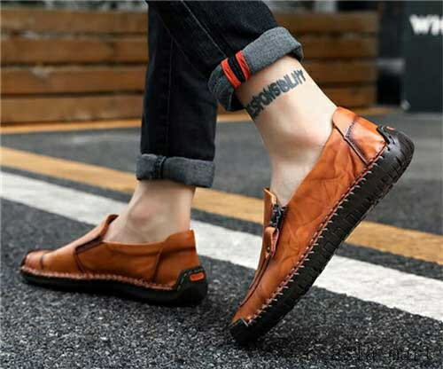 モカシン メンズ 革靴 ローファー サイドジップ ドライビングシューズ カジュアル デッキシューズ スリッポン ワークシューズ 防滑