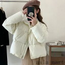 中綿入り 中綿 中綿コート 冬服 厚手 ショート丈 アウター 無地 シンプル 防寒 ショート丈 中綿ジャケット 暖かい おしゃれ ハイネック ダウンジャケット 軽量 秋冬 韓国ファッション ブルゾン