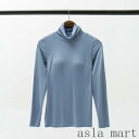 「Fashion THE SALE」半額 カップ付きインナー カットソー Tシャツ 無地 肌着 冬 シンプル 大きいサイズ 秋 レディース ブラトップ 部屋着 アンダーウエア ストレッチ タートルネック 締め付けない カップ付き ハイネック 女性 秋冬 春 伸縮性