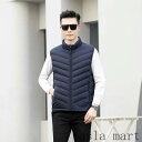 「Fashion THE SALE」半額 軽い あったか 秋 アウター 中綿ベスト ダウンジャケット フェイクダウン スタンドカラー 軽量 ベスト ライトダウン メンズ 秋冬 防寒 ダウンベスト 暖かい 無地 カジュアル 暖かい 冬 中綿