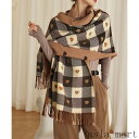 「Fashion THE SALE」半額 チェック柄 マフラー 大判ストール 厚手