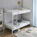 2段ベッド セパレートタイプ シングルベッド ツイン アイアン コンパクト 子供部屋 ホワイト 大人 分割可能 パイプ シンプル おしゃれ 高さ167cm ブラック