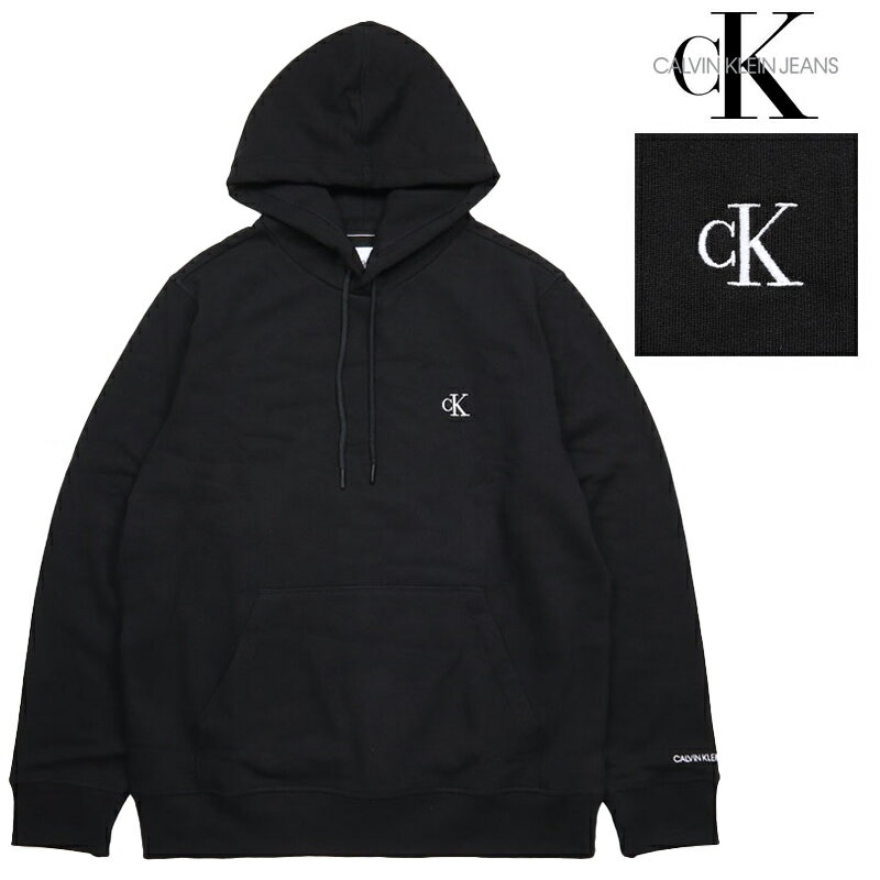 【最大3000円オフクーポン発行・お買い物マラソン】カルバンクライン ジーンズ パーカー CALVIN KLEIN JEANS プルオーバーパーカー メンズ フード付き ストリート ブランド オーバーサイズ おしゃれ 男性 秋 冬 プレゼント ckj068 ブラック M L XL XXL