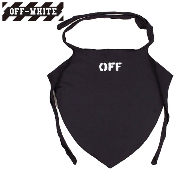 【お買い物マラソン!女性限定10%OFFクーポン配布】オフホワイト OFF-WHITE マスク 黒マスク バンダナマスク レディース メンズ ユニセックス ストリート ブランド オーバーサイズ おしゃれ off-white113 ブラック ONE SIZE
