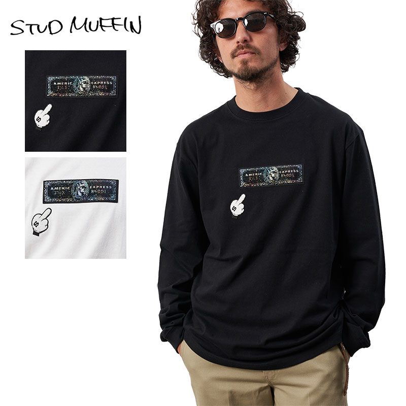 楽天many Bスタッドマフィン ロンT STUD MUFFIN 長袖Tシャツ メンズ 男性 春 秋 ブランド ストリート オーバーサイズ 人気 誕生日 プレゼント ギフト stdmfn23aw004 ブラック ホワイト
