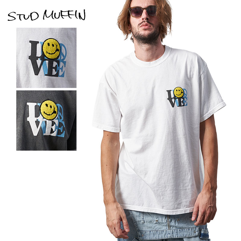 楽天many Bスタッドマフィン Tシャツ STUD MUFFIN 半袖Tシャツ レディース メンズ 女性 男性 春 夏 ブランド ストリート オーバーサイズ 人気 誕生日 プレゼント ギフト stdmfn23ss014 ホワイト グレー M L XL
