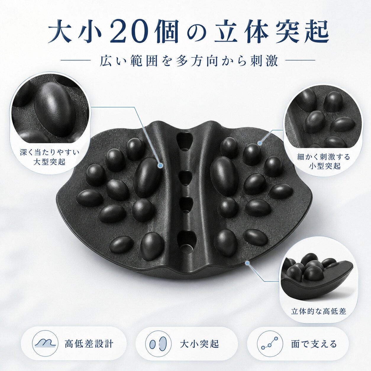 【期間限定！3,880円/点　お得なクーポンで！】リラックス 背中ほぐしローラー 肩甲骨ストレッチ ツボ押しマッサージ器 背中ケア 腰サポート 電源不要 asmodeus-10000578 AsmodeusJapanStore サンプル画像3