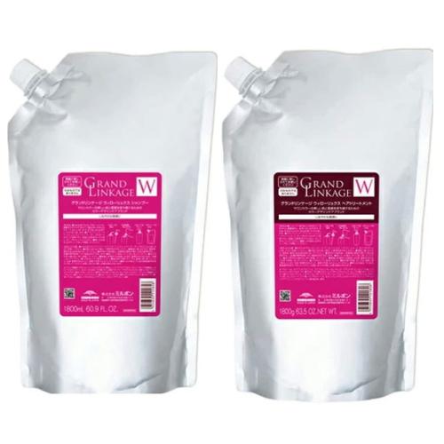ミルボン　グランドリンケージ　W　ウィローリュクス　シャンプー　1800ml & ウィローリュクス　トリートメント　1800g　詰め替え　セット　美容室 GL