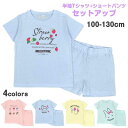 セットアップ キッズ 子供服 イチゴ 半袖Tシャツ ハーフパンツ 上下セット 綿☆全4色【あす楽対応_北海道】【Fashion THE SALE】