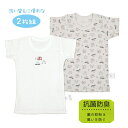【ゆうパケット送料無料】ベビー 肌着 半袖 働く車 2枚組 抗菌 防臭 シャツ 着丈 長め お肌に優しい☆全1色