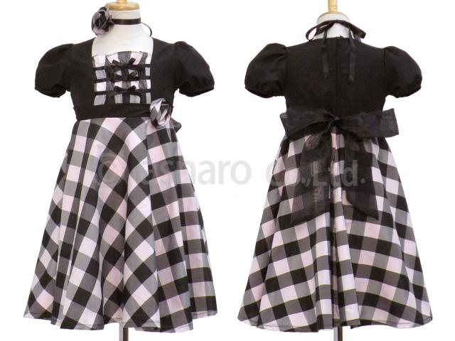 【送料無料】ワンピース フォーマル ドレス キッズ 子供 おしゃれ リボン チョーカー付き☆全2色【スー..