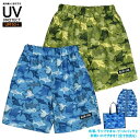 【ゆうパケット送料無料】サーフパンツ キッズ 水着 子供 男の子 恐竜 UPF50 UVカット スイムパンツ☆全2色