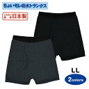 【ゆうパケット送料無料】尿漏れパンツ 男性用 日本製 大きいサイズ 前開き ボクサートランクス 無地☆全2色【セール】