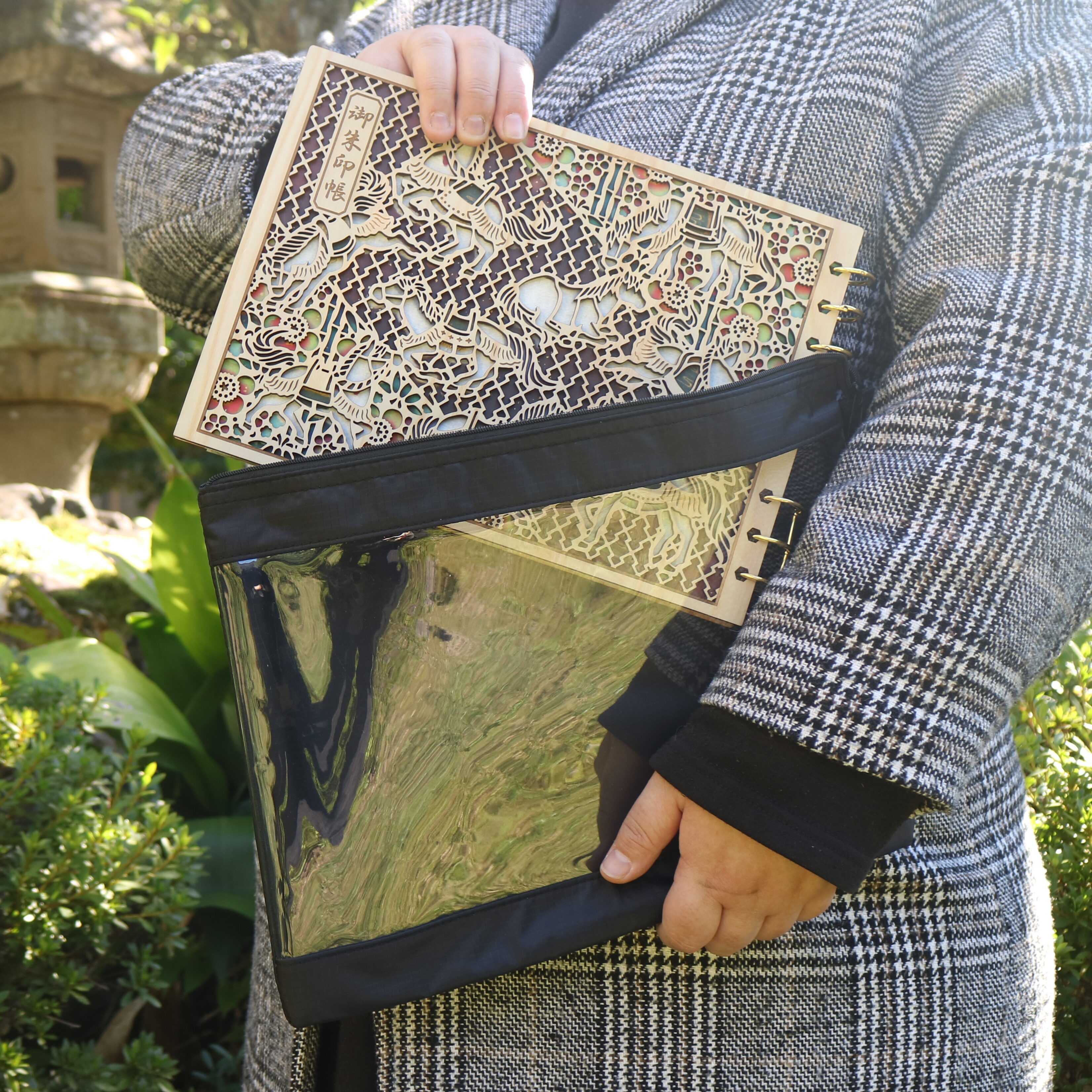 【 御朱印帳ケース（撥水クリアクッション仕様） 】 大判・小判サイズ用 / 御朱印ホルダー・見開きサイ..