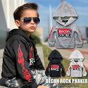 期間限定!店内ほぼ全品送料無料! 裏起毛 BECON ROCK パーカー トレーナー プルオーバー 男の子 女の子 キッズ ジュニア 子供 小学生 子供服 おし...