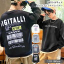 ビッグシルエット バックプリント キッズ トレーナー 長袖 男の子 女の子 子供服 ゆったり 大きめ スウェット オーバーサイズ プリント ロゴ 子ども服 小学...