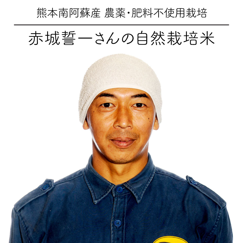 【今年度分完売】 自然栽培米 / 赤城誓一さんのお米 5kg / 亀の尾 / 無農薬・無肥料栽培 / 熊本阿蘇産 / 掛け干し 天日乾燥 稲架掛け