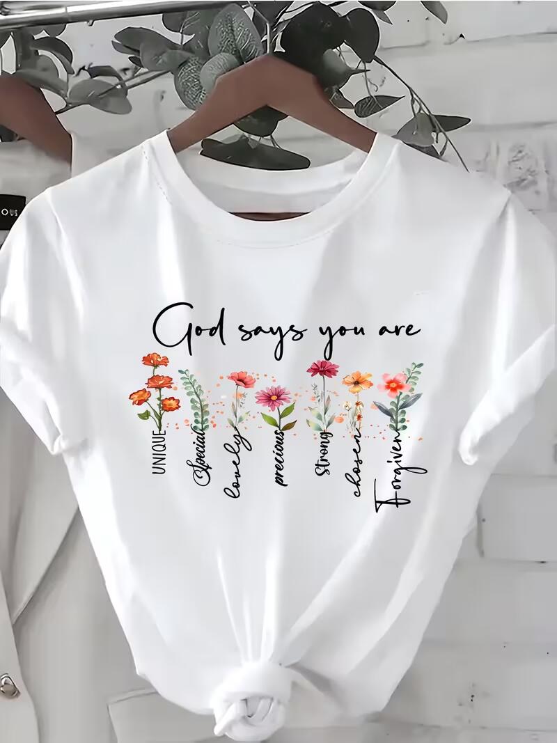春夏花柄プリント Tシャツ女性のラウンドネック Tシャツカジュアルクルーネックトップ婦人服ファッションレディース Tシャツ Tシャツカジュアルクルーネックトップ婦人服ファッションレディース Tシャツ女性のラウンドネック 春夏花柄プリント asoraplus-10019538 アソラ サンプル画像2