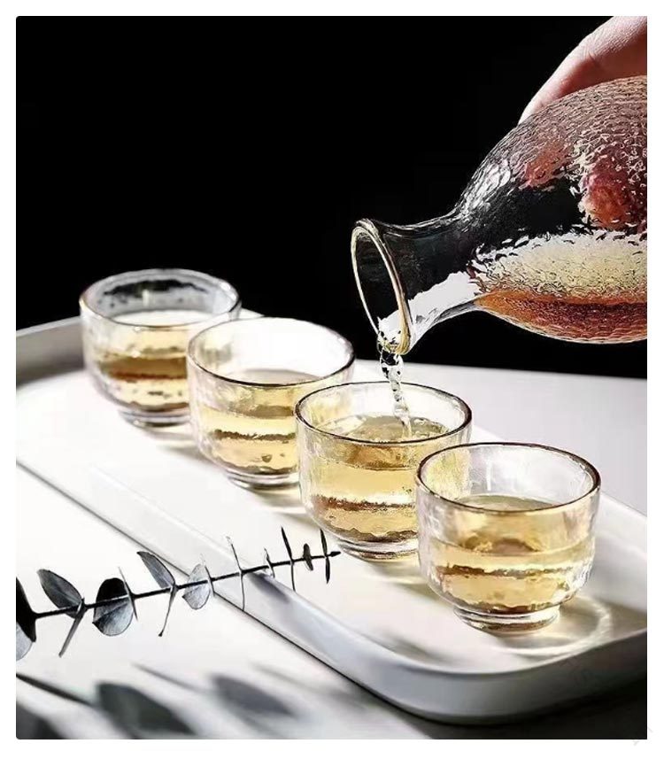 日本酒 酒器セット 熱燗 おちょこ 耐熱ガラス 杯 冷酒器 徳利 耐熱仕様 熱燗グラス...