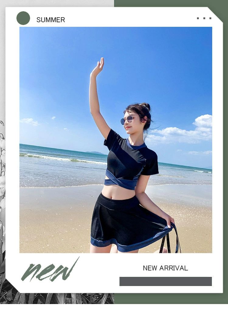 アソラの太もも 30代 20代 ワイヤーなし 10代 上下セット 送料無料 S タンキニ 2点セット M Tシャツ 体型カバー 40代 水着 パッド付き セパレート 小胸 レディース 水着 XL お尻 韓国 スポーツウエア ショートパンツ L フィットネス ママ水着｜アングル2
