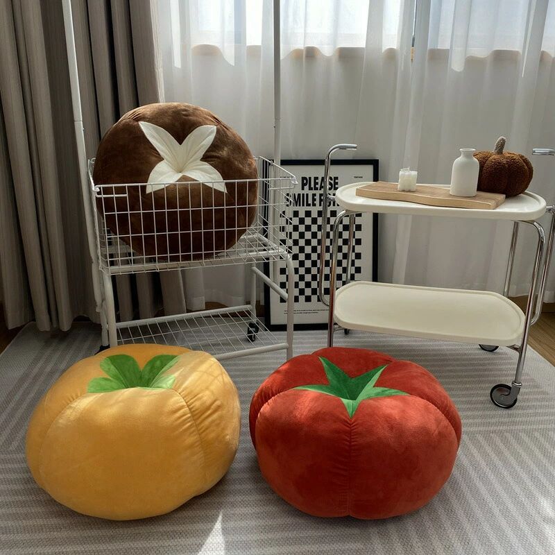 野菜をテーマにした枕、トマト柄のクッション、出窓用の特別な厚みのあるお尻クッション、畳床に快適なクッション、野菜をテーマにした家の装飾、キノコ柄布団クッション、柿の要素の枕カバー、厚みのある丸い枕の芯、畳レジャーマット、出窓用読書クッション