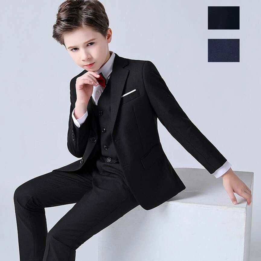 2-Piece Set [Free Shipping] Boys' Suit Set, 2 Colors, Korean Style, Sizes 100, 130, 140, 160 (Jacket + Pants), Suitable for Recitals, Graduations, and Other Occasions. Formal and Casual Two-Piece Set, Sizes 110, 120, 90, 170, 150 (Boys' Suit Set).