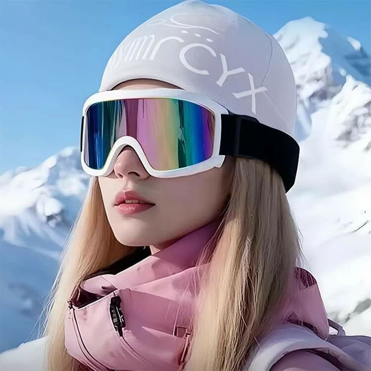 アソラの男女兼用 ゴーグル スノーゴーグル スキーウェア 紫外線カット ダブルレンズ 防雪 曇り止め加工 めがね対応 スキーゴーグル 防風 防寒 雪目防ぎ 広視野 メンズ レディース 曇り止め UVカット 調節可能 保護メガネ スノーボード｜アングル2