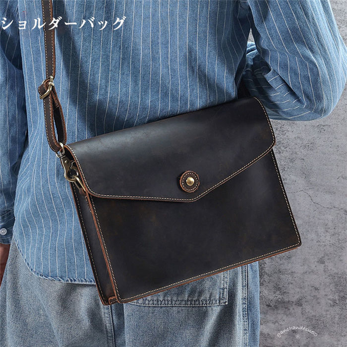 1 商品情報 素材 本革サイズ 横30CM*縦23CM*マチ6CM採寸方法の違いで、1-2センチの誤差が出る場合がございます。重量 0.63kgカラー 写真色モニターの発色の具合によって実際のものと色が異なる場合があります 【精選されたトップレイヤー牛革で作られ】 高級柔らかい牛革素材で、熱や変形に強いレザー素材です。自然スタイルを保留する仕上げです。繊維の密度が高いので弾力性が強く丈夫です。簡単で高級感のあるデザインで、よい素材の上、細部まで職人の技が凝縮されています。 【大容量で多機能の収納デザイン】 iPad、ファイル、B5手帳、携帯電話、財布、折り畳み傘などの収納ができます。 ポケ ット充実で小物など分けて収納できます。日常、通勤、通学に使えます。 やぶれ、汚れにくく、防水効果も高い、四季適用です。 【プレゼントにもお勧めの一品 】 本革だからこその味わいがいろんな場合に使えます。大切な人にプレゼントとして多くのお客様にご愛用いただきます。 誕生日、バレンタインデイー、クリスマス、父の日などの時の贈り物にも最適です。プレゼント用に選びたい商品です。1 商品情報 素材 本革サイズ 横30CM*縦23CM*マチ6CM採寸方法の違いで、1-2センチの誤差が出る場合がございます。重量 0.63kgカラー 写真色モニターの発色の具合によって実際のものと色が異なる場合があります 【精選されたトップレイヤー牛革で作られ】 高級柔らかい牛革素材で、熱や変形に強いレザー素材です。自然スタイルを保留する仕上げです。繊維の密度が高いので弾力性が強く丈夫です。簡単で高級感のあるデザインで、よい素材の上、細部まで職人の技が凝縮されています。 【大容量で多機能の収納デザイン】 iPad、ファイル、B5手帳、携帯電話、財布、折り畳み傘などの収納ができます。 ポケ ット充実で小物など分けて収納できます。日常、通勤、通学に使えます。 やぶれ、汚れにくく、防水効果も高い、四季適用です。 【プレゼントにもお勧めの一品 】 本革だからこその味わいがいろんな場合に使えます。大切な人にプレゼントとして多くのお客様にご愛用いただきます。 誕生日、バレンタインデイー、クリスマス、父の日などの時の贈り物にも最適です。プレゼント用に選びたい商品です。