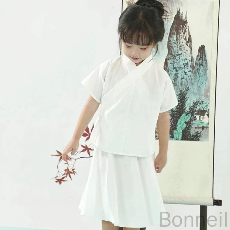 上下セット 衿付き 肌 和装 着物 一体型 子供用 子供 襦袢 着物 初心者 ガールズ ...