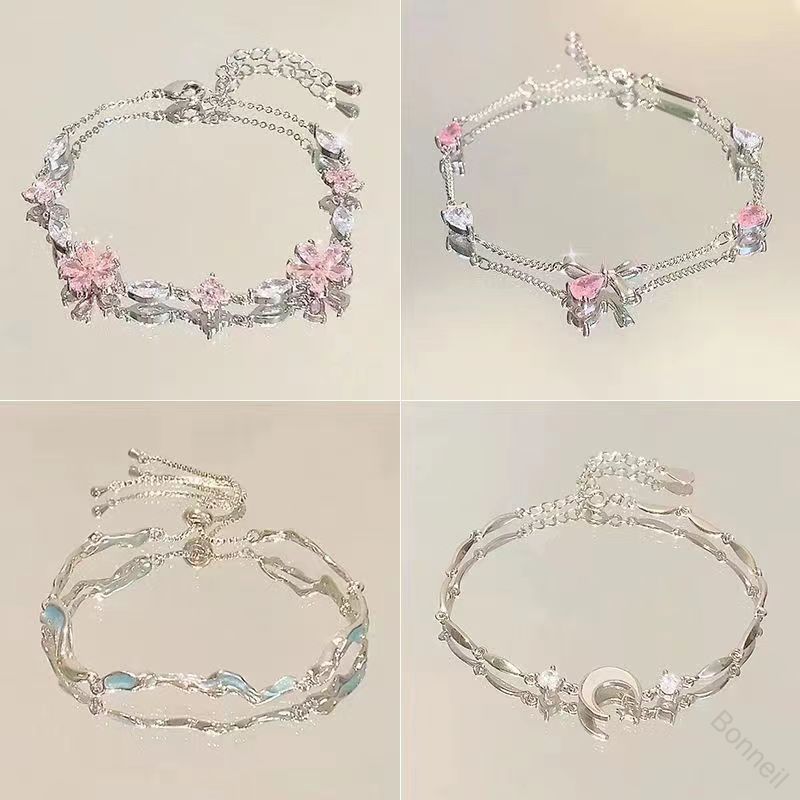 Korean style bracelet, stylish, simple, chain, beautiful accessory, gift, jewelry, hand bracelet, popular silver bracelet, fashion bracelet, gift for women