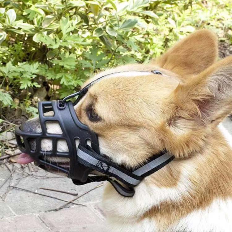 アソラのプラスチック 口輪 犬用品 お散歩 犬 軽量 水分補給可能 傷舐め予防 通気性 安全 しつけ用マズル 安心 大型犬 中型犬 小型犬 ペットマスク 蒸れにくい 噛みつき防止 サイズ調整 外出 拾い食い予防 柔軟 やわらか 外れにくい 無駄吠え防止｜アングル2