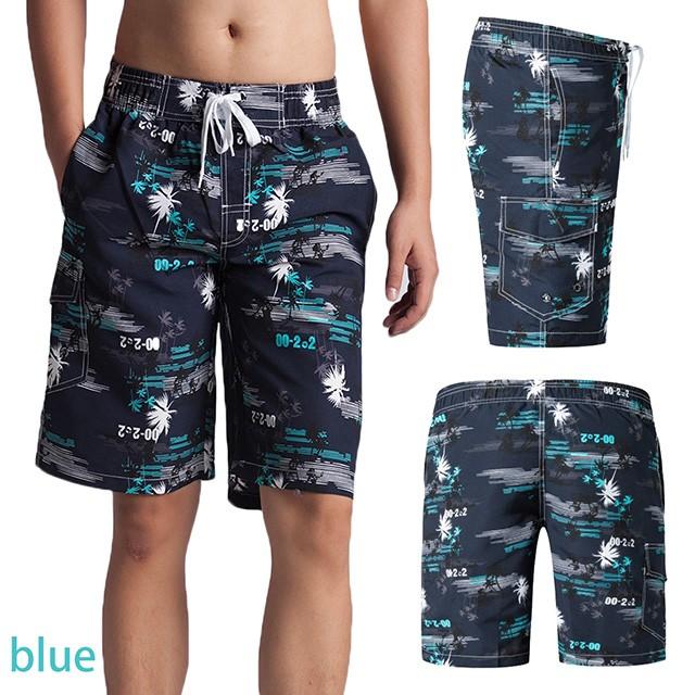 アソラの海水パンツ かっこいい サーフパンツ 大きいサイズ オシャレ ひざ丈 インナー付 【送料無料】メンズ ボードショーツ ハーフパンツ 水陸両用 海パン｜アングル3