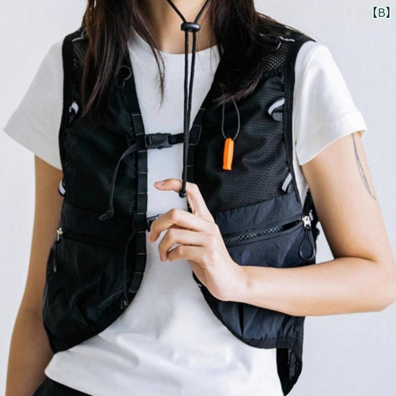 ゆったり スポーツ 男女兼用 ストリート系 多機能 マウンテンテイスト バックパック一体型 登山 コットン ベスト 切り替えデザイン アウトドア サイクリング 春夏 キャンプ asoraplus-10061746 アソラ サンプル画像3