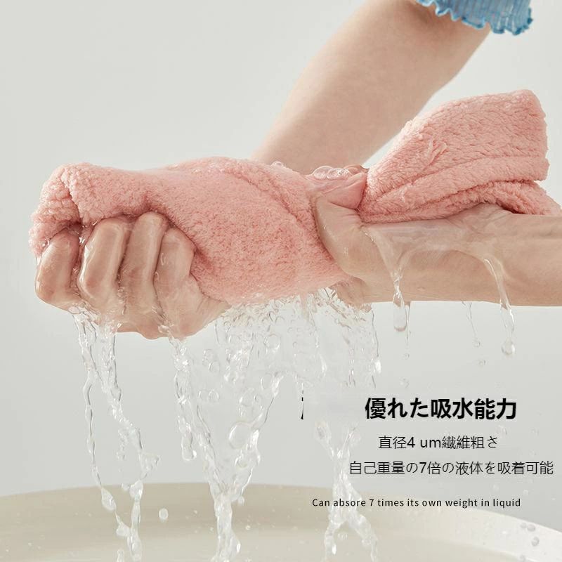 アソラのドライヘアキャップ女性二層A類厚くした純綿より吸水速乾家庭用シャンプードライヘアタオルタオルタオルタオルバスタブキャップ｜アングル3