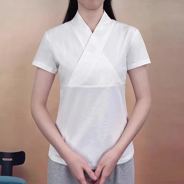 アソラの半衿付き半襦袢 快適 夏 和装 おしゃれ さらし 半襦袢 半袖 半衿 着物スリップ 女性 半 白 Tシャツ 速乾 襟付き 無地 半襟 大人 インナー 肌着 肌襦袢 襦袢 レディース うそつき｜アングル2
