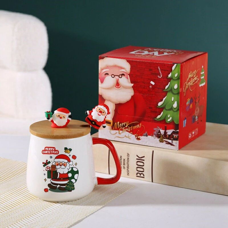 コーヒーカップ プレゼント 付き マグカップ 手提げ袋 クリスマスの雪だるま ギフ...