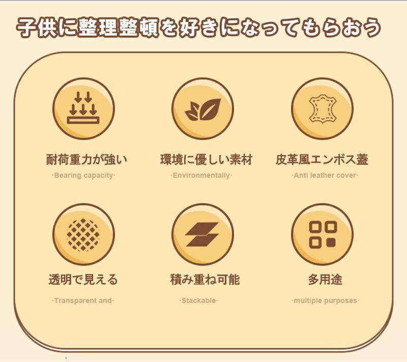 アソラのぬいぐるみ 子供用 / 座れる収納ボックス おしゃれ 小物整理 踏み台兼用 カラフル 透明収納スツール｜アングル2