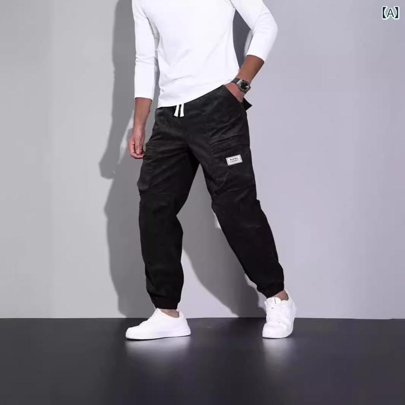 ゆったりシルエット 着痩せ メンズ 体型カバー 男性用 大きいサイズ スポーツ ロングパンツ 秋冬 カジュアル 多機能 カーゴパンツ ポケット付き アウトドア ジョガーパンツ 秋物 ワークパンツ 普段使い コーデュロイ 冬物 ズボン ラフ ゆったり 部屋