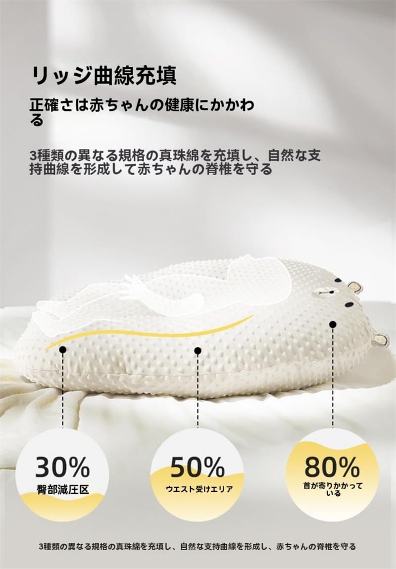 胸枕 吐き戻し防止枕 安眠ケア 0ヶ月~対象 女の子 男の子 添い寝 出産準備用品 授乳クッション クッション枕 ベビー 授乳枕 出産祝いに最適 吐き戻し防止クッション Cカーブ構造 背中スイッチ 新生児用 - 2