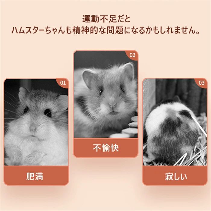 おもちゃ マウス ハムスター 木製 ホイール 静か ペット 小動物 回し車 ハリネズミ...
